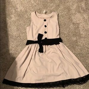 ModCloth Pink Owl Cream Dress